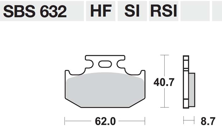 Τακάκια SBS 632HF FA152 STD FR/RR