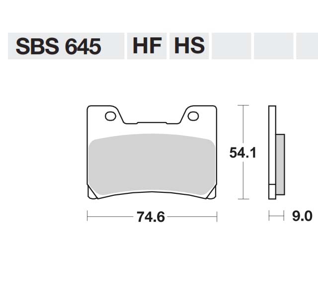 Τακάκια SBS 645HF FA160 STD FR