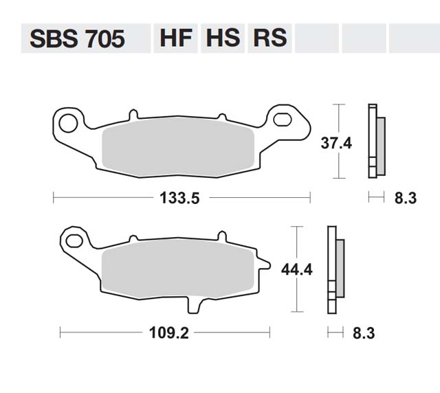Τακάκια SBS 705HF FA229 STD FR