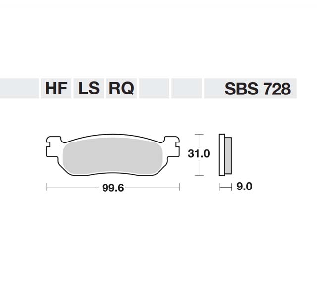 Τακάκια SBS 728HF FA275 STD FR/RR