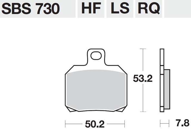 Τακάκια SBS 730HF FA266 STD FR/RR BN251'16  E3