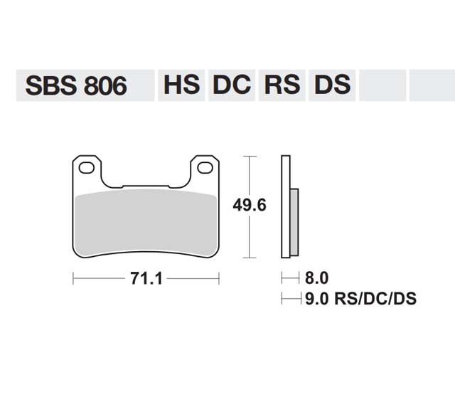 Τακάκια SBS 806RS/RST FA379 FRONT RACING