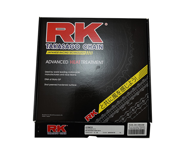 RK KIT Αλυσίδα-Γρανάζια 14/38 520EXW-94L W/CL MXU250/300,MAXXER300'05-16